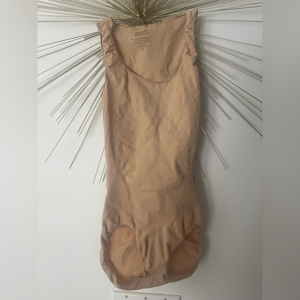SPANX undie-tectable bodysuit Small shapewear nude tan
